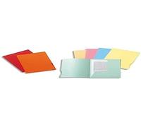 Exacompta - Cod. 332008E - Confezione da 50 cartelline rigide con 2 alette SUPER 210 g/m² - colori pastello - Cartellina certificate PEFC™ - dimensioni 24 x 32 cm per documenti formato A4 - colore rosso
