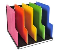 Exacompta Cod. 390914D Classificatore verticale MODULOTOP con 5 divisori Per lo smistamento della corrispondenza e documenti in formato A4+ Dimensioni: P30XL29XH 25,5cm Colori: nero/multicolore