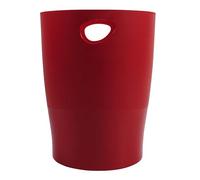 Exacompta - Cod.45324D - 1 cestino gettacarta, serie ECOBIN con manici - Capacità 15 litri, per l'ufficio o l'home office - Dimensioni 26,5X26,5X33,5 cm - rosso cremisi traslucido