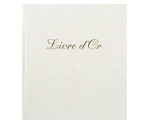Exacompta - Cod. 4712E - 1 Libro degli ospiti in Pelle - 140 pagine avorio - 27x22cm - bianco