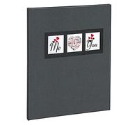 exacompta - cod. 47681E - Libro degli Ospiti Me & You - 100 Pagine Bianche Taglio Argento - Formato 27 x 22 cm - Copertina in Carta Stampata con rifinitura Opaca - Disegno Me & You