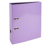 Exacompta - Cod. 53565E - Raccoglitore a leva Aquarel con anelli a D - Cartoncino lucido - Dorso 80mm - F.to esterno 29x32cm per A4 - Malva