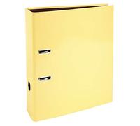 Exacompta - Cod. 53569E - Raccoglitore a leva Aquarel con anelli a D - Cartoncino lucido - Dorso 80mm - F.to esterno 29x32cm per A4 - Giallo