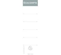 Exacompta - Cod. 5378E - Confezione da 10 etichette adesive per registratori a leva dorso 70mm - Bianco