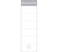 Exacompta - Cod. 538E - Confezione da 10 etichette per registratori a leva dorso 80mm - Bianco