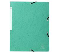 Exacompta Cod. 5513E Cartone da 25 cartelline con elastico senza lembi Cartoncino lucido 400g/m² Dimensioni 24 X32cm per documenti A4 Verde