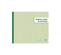 Exacompta Cod. 6620E 1 Registro unico del personale per dipendenti e tirocinanti Copertina lucida Formato orizzontale 27X32cm 56 pagine