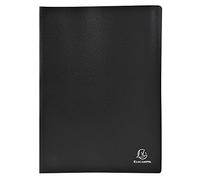 Exacompta Cod. 8541E 1 portalistino OPAK 40 buste goffrate antiriflesso 80 facciate per formato A4 dimensioni 24X32cm copertina in polipropilene flessibile colore nero