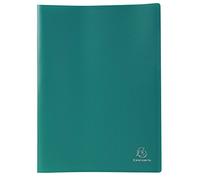 Exacompta Cod. 8583E 1 portalistino OPAK 80 buste texturizzate antiriflesso 160 facciate per formato A4 dimensioni 24X32cm copertina flessibile in polipropilene verde scuro