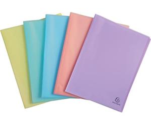 Exacompta - Cod. 88370E - 1 Portalistino 30 buste Chromaline Pastel - Copertina polipropilene traslucido - F.to esterno 24x32cm - Colori random: blu pastello, corallo, giallo, malva, verde pastello
