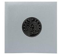Exacompta - Cod. 96000E - 1 Raccoglitore numismatica + 5 Buste trasparente con 43 scomparti + 5 Intercalari - 24,5x25cm - Grigio metallizzato