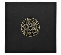 Exacompta - Cod. 96101E - 1 raccoglitore per collezione di monete + 5 fogli 43 scomparti (totale 215 scomparti) refill cod. 96006E - Formato : 24,5x25cm - Copertina in tela - Colore nero