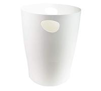 Exacompta ECOBIN 45313D - Cestino per la spazzatura con manici, 15 litri, elegante e robusto, colore: Bianco