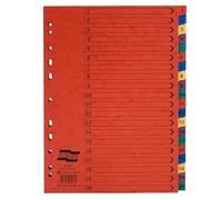 Exacompta Europa Divideri Colorati A4 Stampa Cartone Pressato Pacco Da 5 Pezzi