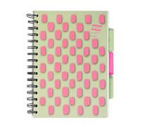 Exacompta Europa Splash EU1509Z - Quaderno per progetti, con 3 divisori in plastica, copertina in polipropilene brillante, 200 pagine a righe, formato A5 con pagine microperforate, copertina