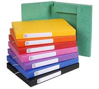 Exacompta Exatobox 18500H - Cartellina portadocumenti elasticizzata, con 3 alette, dorso 3 cm, in materiale lucido, confezione da 25 pezzi, colori assortiti, carta lucida