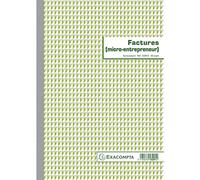 Exacompta Facturier micro entrepreneur 21cm x 29.7cm 50 factures en dupli - NUOV