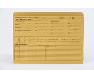 Exacompta Guildhall - Raccoglitore per risorse umane, 315 g/m², prestampato, confezione da 50 pezzi, colore: giallo