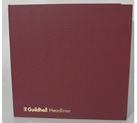 Exacompta Guildhall - Ref 58/7-14Z - Libro contabile rilegato con copertina rigida, 298 x 305 mm, 7 colonne di debito e 14 crediti, 80 pagine, copertina in vinile bordeaux, cucita tradizionalmente