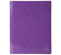 Exacompta Iderama Collection - Raccoglitore piatto a barra piatta, 240 x 320 mm, adatto per documenti A4, 355 g/m², colore: viola (confezione da 25)