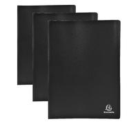 Exacompta Opak - Portalistini, 24x32 cm 40 buste, Nero (Confezione da 3)