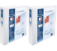 EXACOMPTA Raccoglitore personalizzabile rigido 2 tasche KreaCover - 2 anelli a D 50 mm - A4 maxi (Confezione da 2)