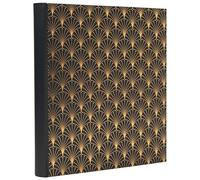 Exacompta - Ref. 16095E - Album fotografico NeoDeco - 300 foto - 60 pagine nere - formato 29 x 32 cm - copertina in cartoncino rivestito con carta testurizzata nera con effetto lucido