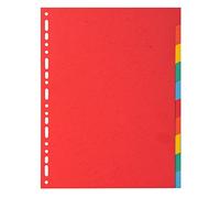 Exacompta - Ref 2010E - Collezione Forever - Divisori riciclati - Adatto per documenti A4, 220 g/m², carta riciclata Vivid 220 gsm, 10 parti a schede - multicolore