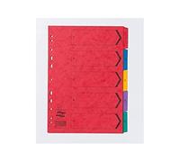 Exacompta - Ref. 3110Z - 20 packs of 5 dividers in real flexible glossy card 225g/m2 FSC® with 5 digital printed tabs from 1 to 5 - Indexing page provided - Format to file A4