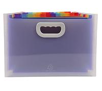 Classificatore con maniglia Crystal - 24 tasche - PP - 33x23.5x25 cm - Exacompta