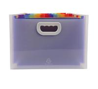 Classificatore con maniglia Crystal - 24 tasche - PP - 33x23.5x25 cm - Exacompta