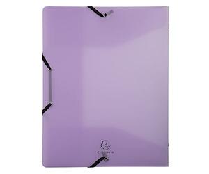 Exacompta - Ref. 56279E - 1 cartella Kreacover Pastel personalizzabile - con 3 alette - con elastici - copertina e interno in PP - 8 scomparti - fioca 25x32cm - per A4-5 colori casuali