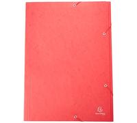 Exacompta - Ref. 59503E Cartella ad elastico 3 lembi carta lucida 600 g/mq Nature Future - A3 Rosso