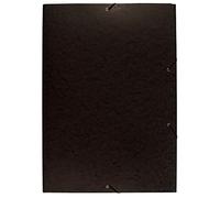Exacompta - Ref. 59651E Cartella ad elastico 3 lembi carta lucida 600 g/mq - A2 Nero, 62x44