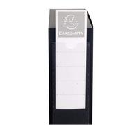 EXACOMPTA - Réf. 59831E - 1 Boîte d'archives à pression en polypropylène opaque - Dos 80 mm - Porte étiquettes sur les 2 faces - Pour format A4 - Dimensions 25 x 33 cm - Couleur noir - livrée à plat