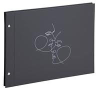 Exacompta - Ref. 60248E - 1 album fotografico ART con viti - 160 foto - 40 pagine nere - formato 37 x 29 cm - copertina in similpelle nera opaca con marcatura lucida