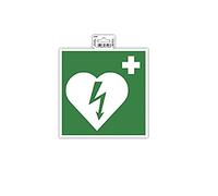 Exacompta - Ref. 67008E - 1 Pannello adesivo per defibrillatore - In PVC antiscivolo e resistente ai raggi UV - Dimensioni del pannello: 20 x 20 cm - Colori verde e bianco