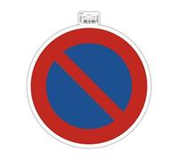 Exacompta - Ref. 67011E - 1 pannello adesivo rotondo NO PARKING - In PVC antiscivolo e resistente ai raggi UV - Diametro pannello : 30 cm - Colore rosso