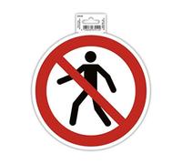 Exacompta - Ref. 67012E - 1 pannello adesivo rotondo NO WALKING/CIRCULATION - In PVC antiscivolo e resistente ai raggi UV - Diametro pannello: 20 cm - Colore rosso