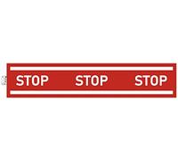 Exacompta - Ref. 67017E - 1 nastro adesivo rosso STOP 100 m per la marcatura del pavimento o della parete - Segnalazione di rischi e zone di pericolo - Dimensioni del nastro : 100 x 20 cm