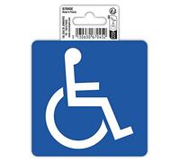 Exacompta - Ref. 67045E - 1 pittogramma adesivo per disabili - In vinile PVC antiscivolo - Finitura lucida - Dimensioni : 10 x 10 cm Colore : bianco su sfondo blu