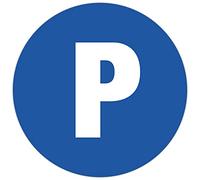 Exacompta - Ref. 67105E - 1 pannello rotondo Parcheggio privato - In polipropilene antiscivolo e resistente ai raggi UV - Diametro pannello : 30 cm - Colore : blu