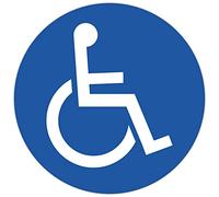 Exacompta - Ref. 67113E - 1 pannello rotondo per disabili - In vinile antiscivolo e resistente ai raggi UV - Diametro del pannello : 30 cm - colore : blu