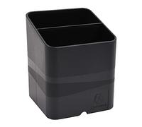 Exacompta - Ref 677014D - Portapenne ECOBlack - 74 x 74 x 93 mm, 2 sezioni - Adatto per organizzare penne, matite e accessori - Nero