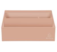 EXACOMPTA - Ref. 67961D - 1 raccoglitore verticale con 3 scomparti in cartone Aquarel - Dimensioni 250x100x140 mm - Compatibile con buste formato DL e C6 - Colore corallo