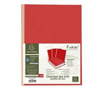 Exacompta - Réf. 770012E - Paquet de 25 chemises rigides soufflet dos toilé