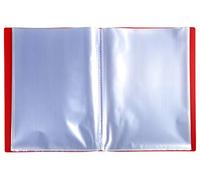 Exacompta Ref 88115E - Scatola di 8 cartelline Opak - 100 buste trasparenti lisce - 200 facciate per formato A4, dimensioni 24 x 32 cm, copertina semirigida in polipropilene, colore: rosso