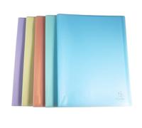 Exacompta Ref 88570E - Confezione da 5 Cromalina Pastello - 50 Tasche di Cristallo - 100 Viste - Per A4 - Dim 24 x 32 cm - Copertina in polipropilene riciclato trasparente - 5 diversi colori