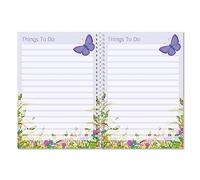 Exacompta - Ref GS002Z - Quaderno formato A4, 90 g/mq, 210 x 297 mm, 40 fogli di carta a righe con motivo a farfalle, ideale per organizzarsi