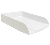 Exacompta - Rif. 11113D - Set di 6 cestini per posta Combo Styli Autentik, per documenti in formato A4+, dimensioni 34 x 25 x 6,5 cm, porta etichetta, può contenere 500 fogli, colore bianco